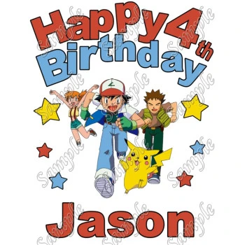 Pokemon  Birthday Personalized Custom T Shirt Iron on Transfer Decal ~#2