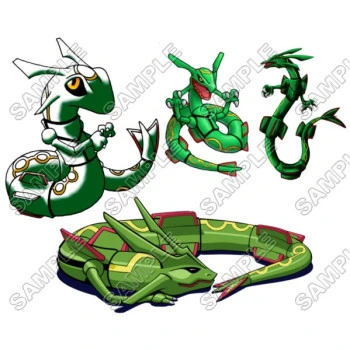 Pokemon Rayquaza T Shirt Iron on Transfer  Decal  ~#18