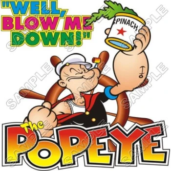 Popeye  T Shirt Iron on Transfer Decal ~#3