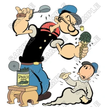 Popeye  T Shirt Iron on Transfer Decal ~#7