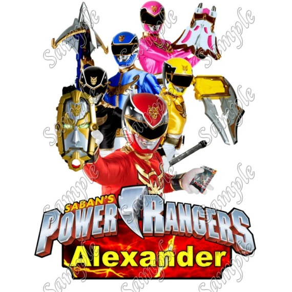Power Rangers Personalized  Iron on Transfer  for Boys ~#1
