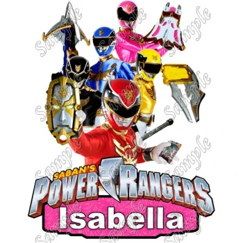 Power Rangers Personalized  Iron on Transfer  for Girls ~#1
