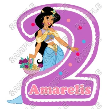 Princess Jasmine  Birthday  Personalized  Custom  T Shirt Iron on Transfer Decal ~#10