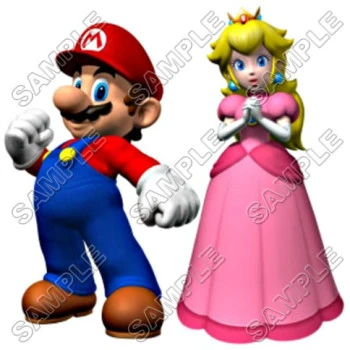 Princess Peach Super Mario T Shirt Iron on Transfer Decal ~#1
