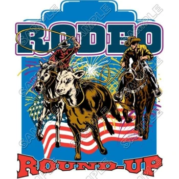 Rodeo T Shirt Iron on Transfer Decal ~#1