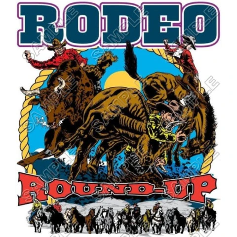 Rodeo T Shirt Iron on Transfer Decal ~#3