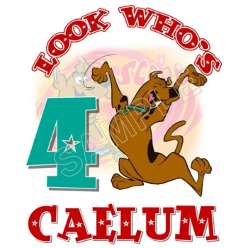 Scooby Doo  Birthday Personalized Custom T Shirt Iron on Transfer Decal ~#44