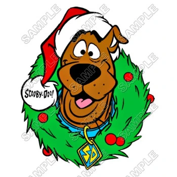Scooby-Doo Christmas T Shirt Iron on Transfer Decal ~#8