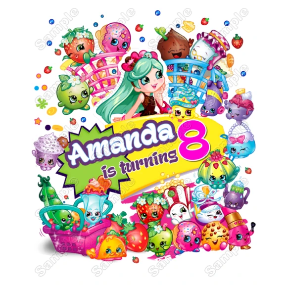 Shopkins  Birthday Custom Personalized  Shirt Iron on Transfer ~#34
