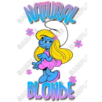 Smurfette  T Shirt Iron on Transfer Decal ~#17