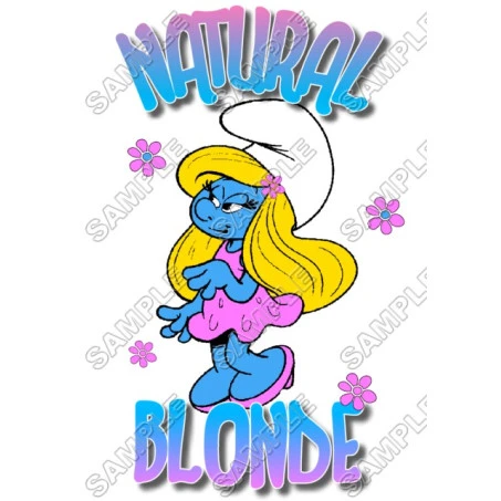 Smurfette  T Shirt Iron on Transfer Decal ~#17
