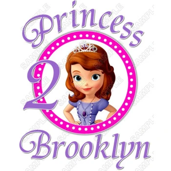 Sofia the First  Birthday Princess Personalized  Iron on Transfer Decal ~#11