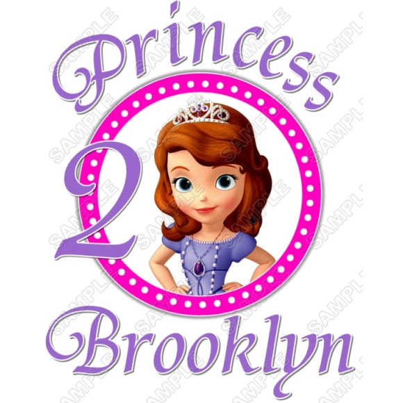 Sofia the First  Birthday Princess Personalized  Iron on Transfer Decal ~#11