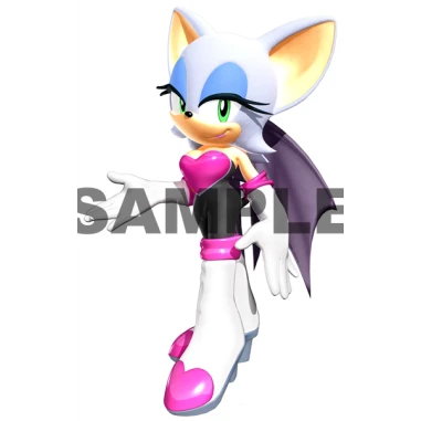 Sonic Rouge T Shirt Iron on Transfer Decal ~#36