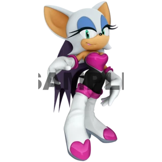 Sonic Rouge T Shirt Iron on Transfer Decal ~#37