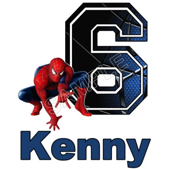 SpiderMan  Birthday Personalized Custom T Shirt Iron on Transfer Decal ~#62