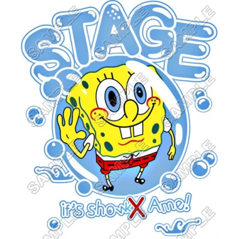 SpongeBob   T Shirt Iron on Transfer Decal ~#9