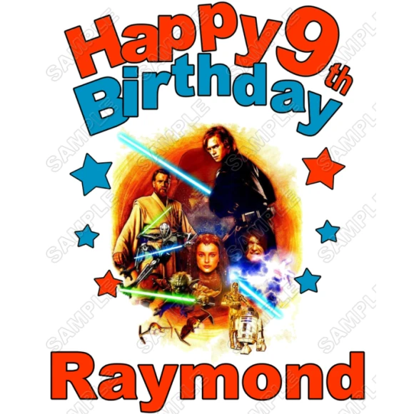 Star Wars  Birthday  Personalized  Custom  T Shirt Iron on Transfer Decal ~#1