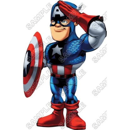 Super Hero Squad Captain America T Shirt Iron on Transfer Decal ~#7