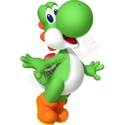 Super Mario Bros. Green Yoshi T Shirt Iron on Transfer Decal ~#19