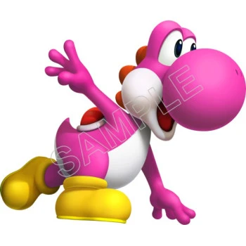 Super Mario Bros. Pink Yoshi T Shirt Iron on Transfer Decal ~#17