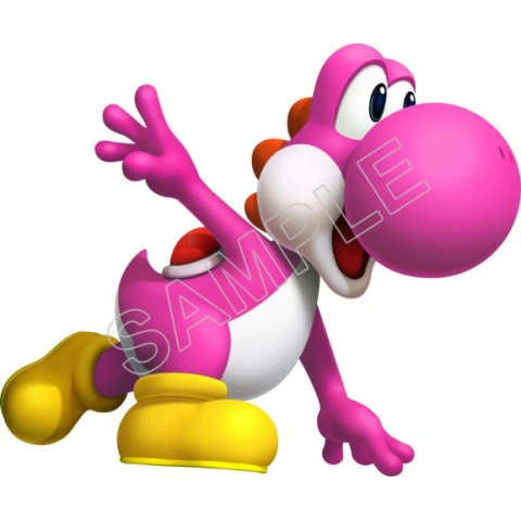 Super Mario Bros. Pink Yoshi T Shirt Iron on Transfer Decal ~#17