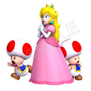 Super Mario Bros. Princess  Peach and Toads T Shirt Iron on Transfer Decal ~#29