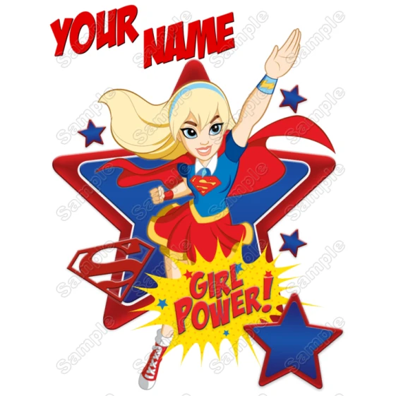 SuperGirl  Hero  Birthday Custom Personalized  Shirt Iron on Transfer ~#3