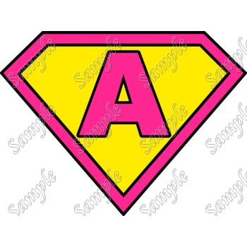 SuperGirl Logo  Personalized Custom Initials Iron on Transfer Decal ~#1