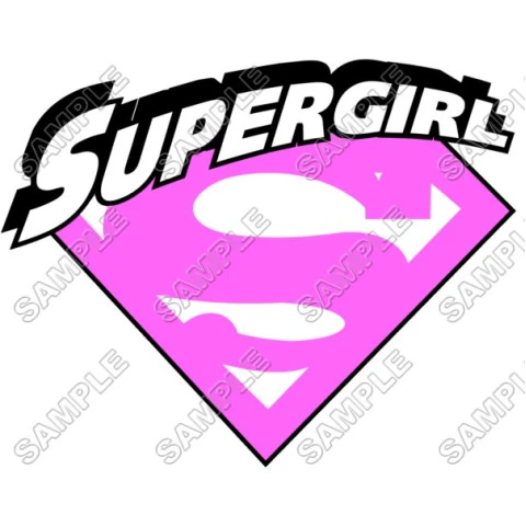 SuperGirl Pink Logo T Shirt Iron on Transfer Decal ~#3