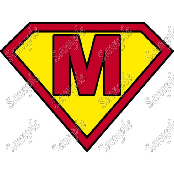 SuperMan Logo  Personalized Custom Initials Iron on Transfer Decal ~#1