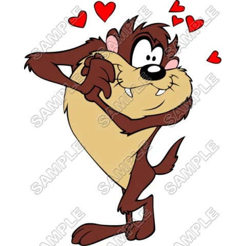 Taz  Valentines T Shirt Iron on Transfer Decal ~#3
