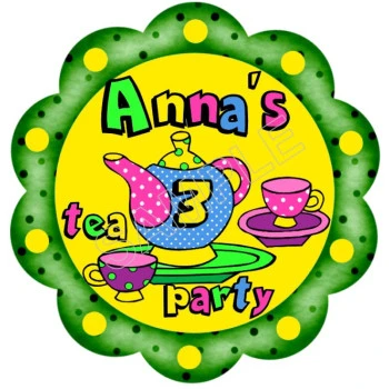 Tea party  Birthday  Custom T Shirt Iron on Transfer