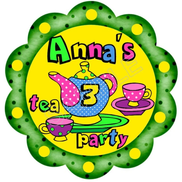 Tea party  Birthday  Custom T Shirt Iron on Transfer