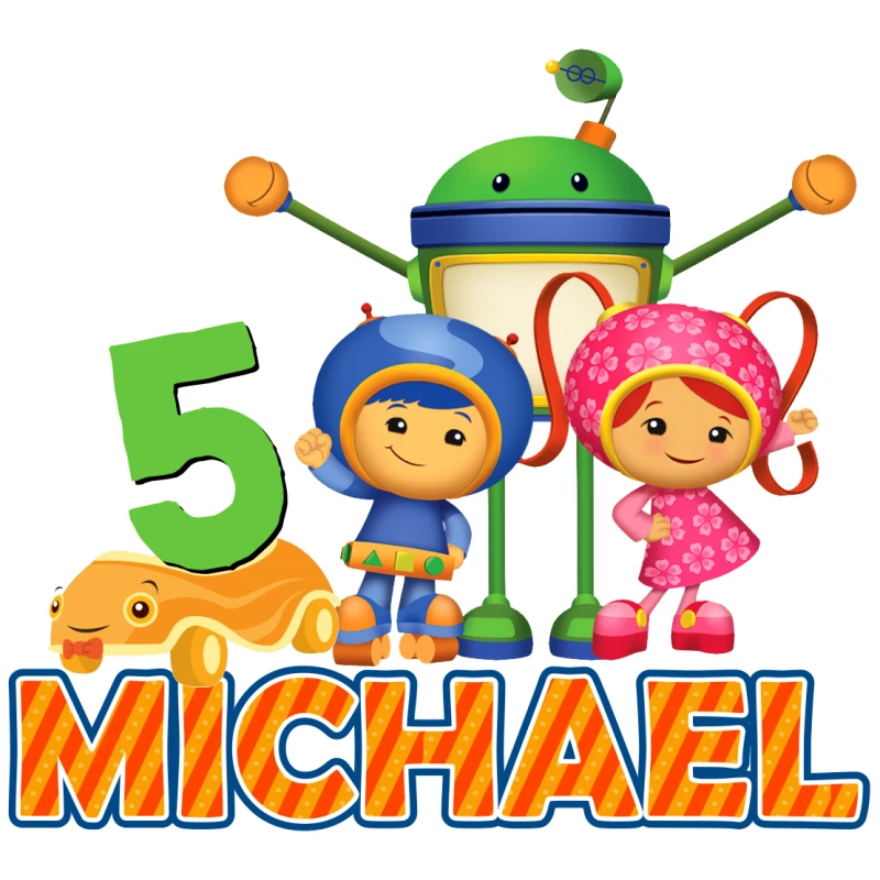 Team Umizoomi  Birthday Personalized Custom  T Shirt Iron on Transfer