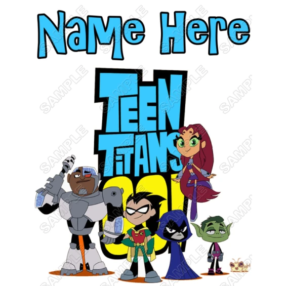 Teen Titans Go Birthday Custom Personalized Iron on Transfer ~#90
