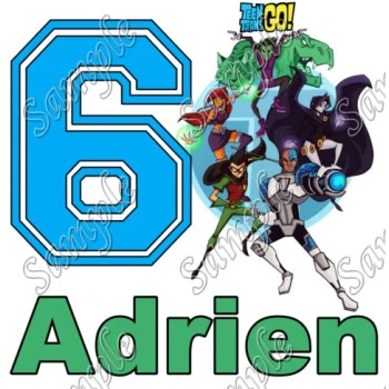 Teen Titans Go  Personalized  Custom  T Shirt Iron on Transfer Decal ~#3