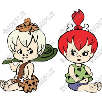 The Flintstones Pebbles and Bam Bam  T Shirt Iron on Transfer Decal ~#3