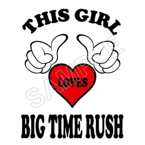 This Girl Loves Big Time Rush T Shirt  Iron on Transfer Decal ~#24