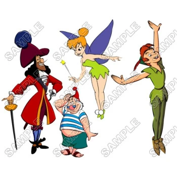 Tinkerbell Peter Pan Captain Hook T Shirt Iron on Transfer  Decal  ~#1