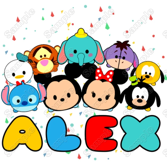 Tsum Tsum  Birthday Custom Personalized  Shirt Iron on Transfer ~#2