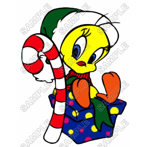 Tweety  Christmas T Shirt Iron on Transfer Decal ~#4