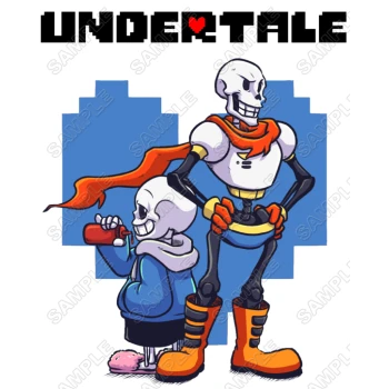 UNDERTALE SANS AND PAPYRUS  SKELETON BROTHER COMPUTER VIDEO GAME SHIRT  IRON ON TRANSFER ~#1
