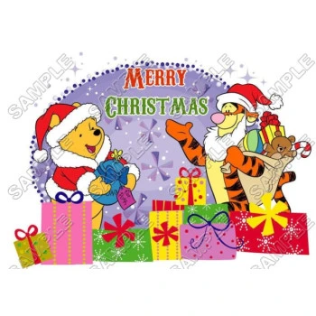 Winnie the Pooh Piglet Christmas Eeyore Tiger T Shirt Iron on Transfer Decal ~#38