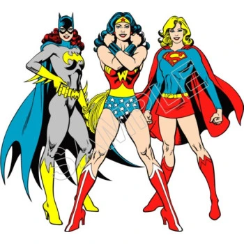 Wonder Woman Super Girl  T Shirt Iron on Transfer Decal ~#1