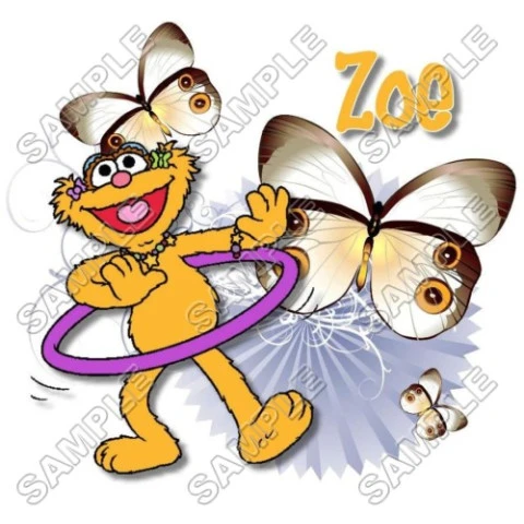 Zoe Sesame street  T Shirt Iron on Transfer Decal ~#11