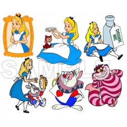 Alice in Wonderland T Shirt Iron on Transfer  Decal  ~#2