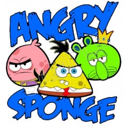 Angry Birds SpongeBob T Shirt Iron on Transfer Decal ~#68