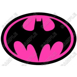 Batman Logo Pink  T Shirt Iron on Transfer  Decal  ~#14