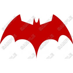 Batman Logo Red T Shirt Iron on Transfer  Decal  ~#16